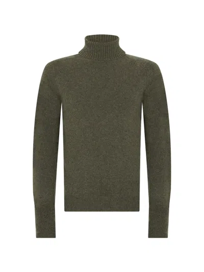 Fedeli Roll-neck Knitted Sweater In Gray