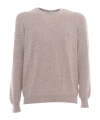 Fedeli Crew-neck L/s Knitted Sweater Man In Nude