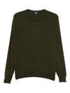 Fedeli Round-neck Cashmere Sweater In Green