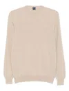 Fedeli Round-neck Cashmere Sweater In Neutral