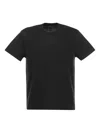 Fedeli Short-sleeved Cotton T-shirt In Black