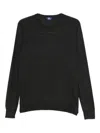 Fedeli Round-neck Long-sleeve T-shirt In Black