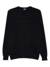 Fedeli Round-neck Long-sleeve Top In Black