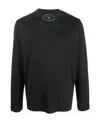 Fedeli Round-neck Long-sleeved T-shirt In Black