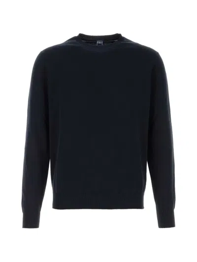 Fedeli Round-neck Sweater In Black