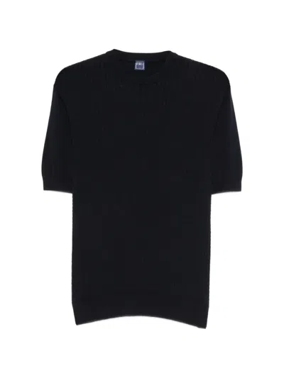 Fedeli Round-neck T-shirt In Blue