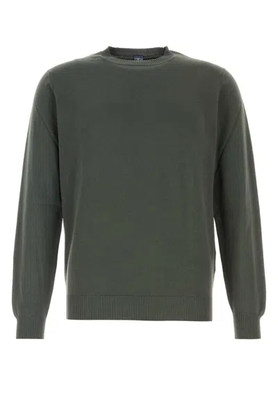 FEDELI SAGE GREEN COTTON SWEATER