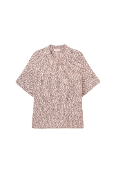 Fedeli "salgemma" Short Sleeves Sweater In Brown