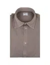 FEDELI SAND CLASSIC SHIRT IN LIGHT PIQUET