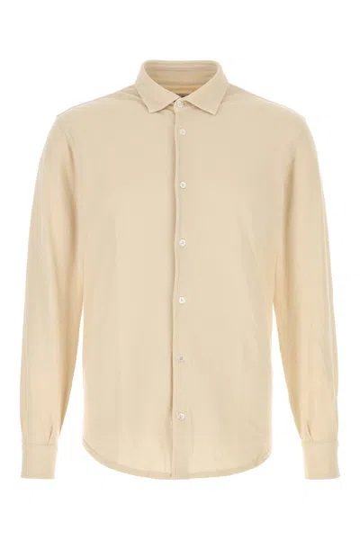 Fedeli Sand Cotton Shirt In Neutral