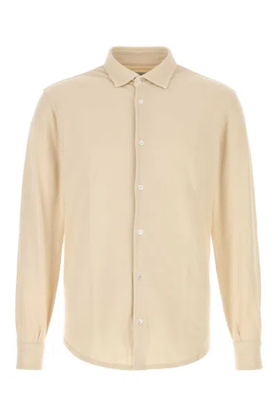 Fedeli Sand Cotton Shirt In Neutral