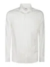 Fedeli Long-sleeved Cotton Shirt With Classic Collar In White