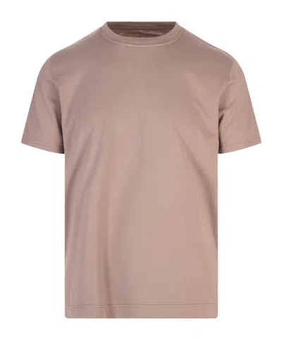 Fedeli Short-sleeve Cotton T-shirt In Brown