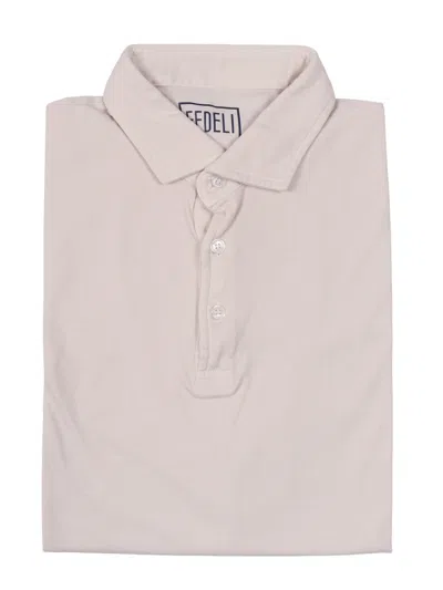 Fedeli Short Sleeve Knitted Polo Shirt In Yellow
