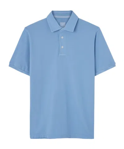 Fedeli Short Sleeve Polo Shirt In Blue