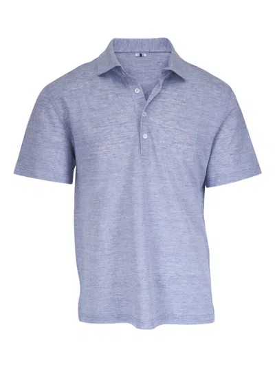 Fedeli Short-sleeve Polo Shirt In Blue
