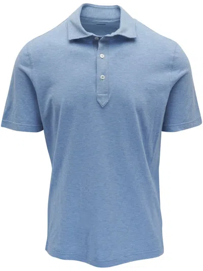 Fedeli Short Sleeve Polo Shirt In Blau