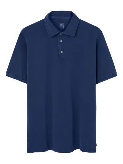 Fedeli Short-sleeve Polo Shirt In Blue