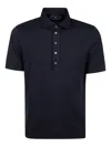 Fedeli Short-sleeve Polo Shirt In Blue