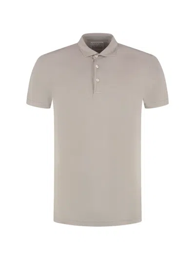 Fedeli Short-sleeve Polo Shirt In Brown