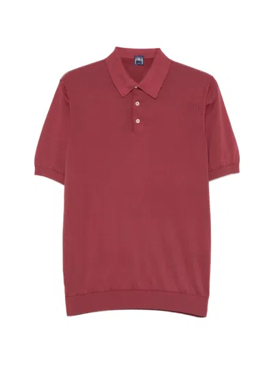 Fedeli Short-sleeve Polo Shirt In Red