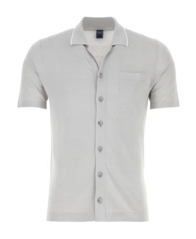 Fedeli Short-sleeved Cardigan In White