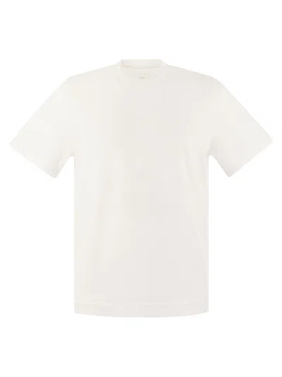 Fedeli Short Sleeved Cotton T Shirt In White