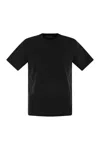 Fedeli Short-sleeved Cotton T-shirt In Black