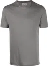 Fedeli Short-sleeved Cotton T-shirt In Grau