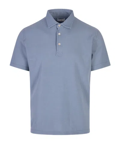 Fedeli Short-sleeved Polo Shirt In Blue