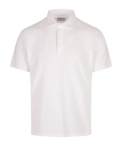 Fedeli Short-sleeved Polo Shirt In White