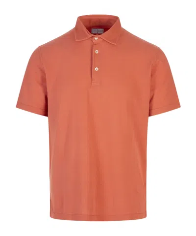 Fedeli Short-sleeved Polo Shirt In Red