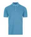 Fedeli Short-sleeved Polo Shirt In Blue