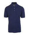 Fedeli Piquet Polo With Collar And Short Sleeves In Blue