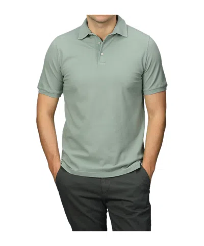 Fedeli Short-sleeved Polo Shirt In Gray