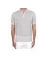 Fedeli Short-sleeved Polo Shirt In Gray