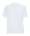 Fedeli Short-sleeve Knit Polo Shirt With Buttoned Placket In White