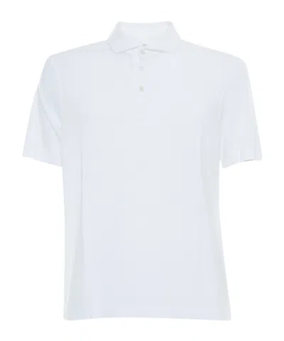 Fedeli Short-sleeved Polo Shirt In White
