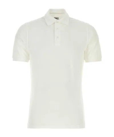 Fedeli Short-sleeved Polo Shirt In White