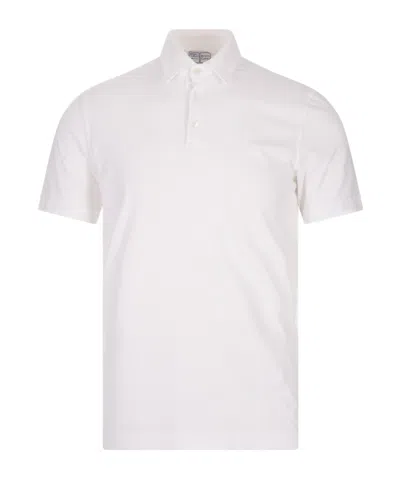 Fedeli Short-sleeved Polo Shirt In White