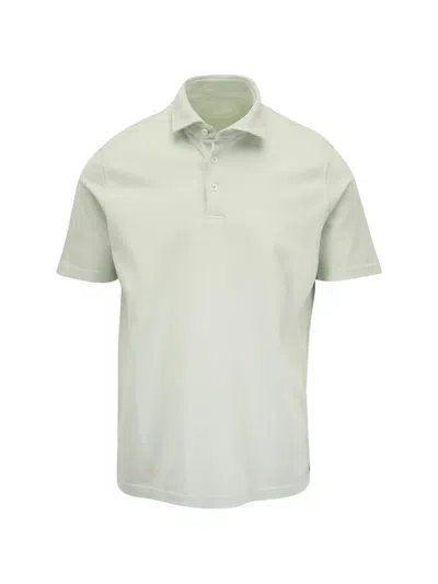 Fedeli Short-sleeve Cotton Polo Shirt In Green