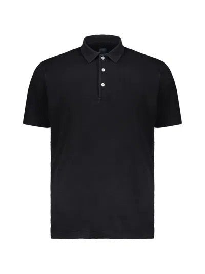 Fedeli Short-sleeve Polo Shirt In Black