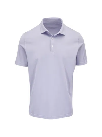 Fedeli Short-sleeve Polo Shirt In Purple
