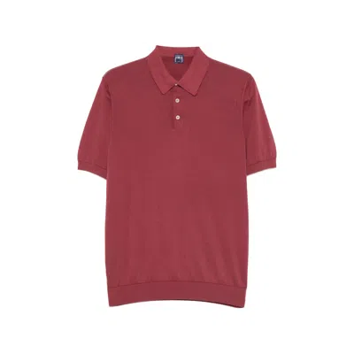 Fedeli Short-sleeve Polo Shirt In Red