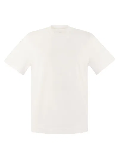 Fedeli Short-sleeved Cotton T-shirt In White