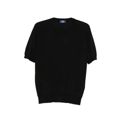 Fedeli Short-sleeves Crew-neck T-shirt In Black