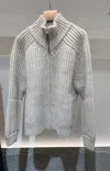 Fedeli "sienite Plume" Jacket In Cashmere And Silk In Gray
