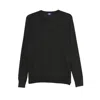 Fedeli Round-neck Long-sleeve T-shirt In Black