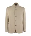 Fedeli Single-breasted Blazer In Nude
