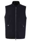 Fedeli Sleeveless Cashmere Waistcoat In Blue
